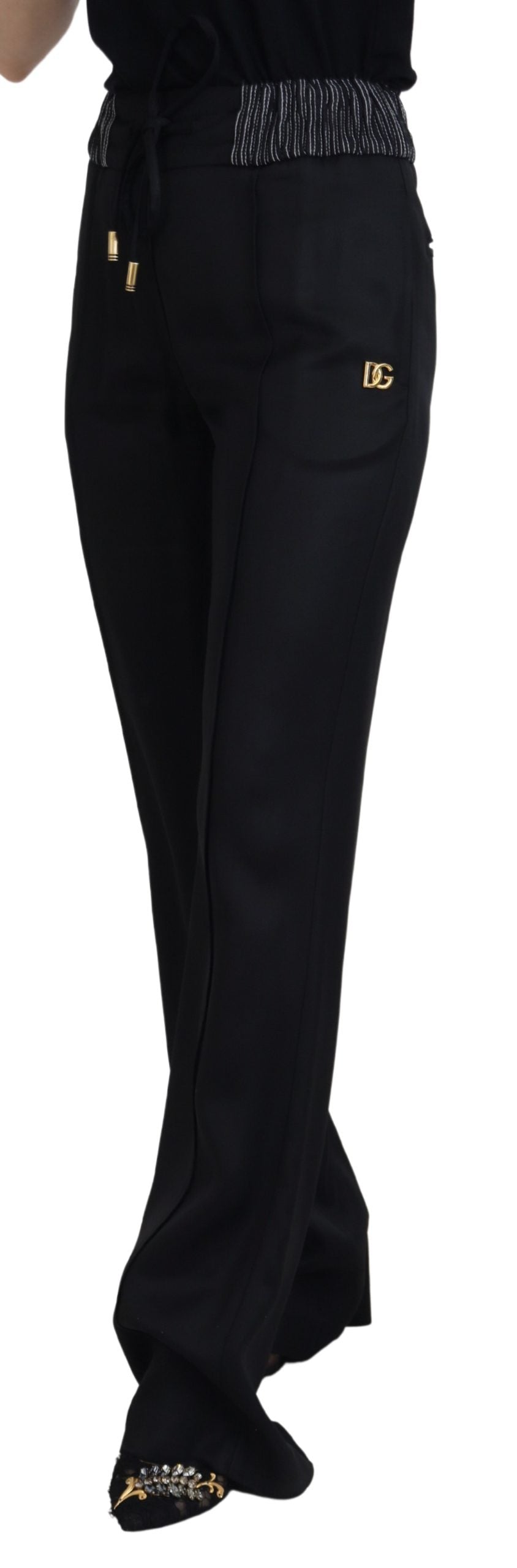 Dolce & Gabbana Elegant Black Cotton Pants Dolce & Gabbana