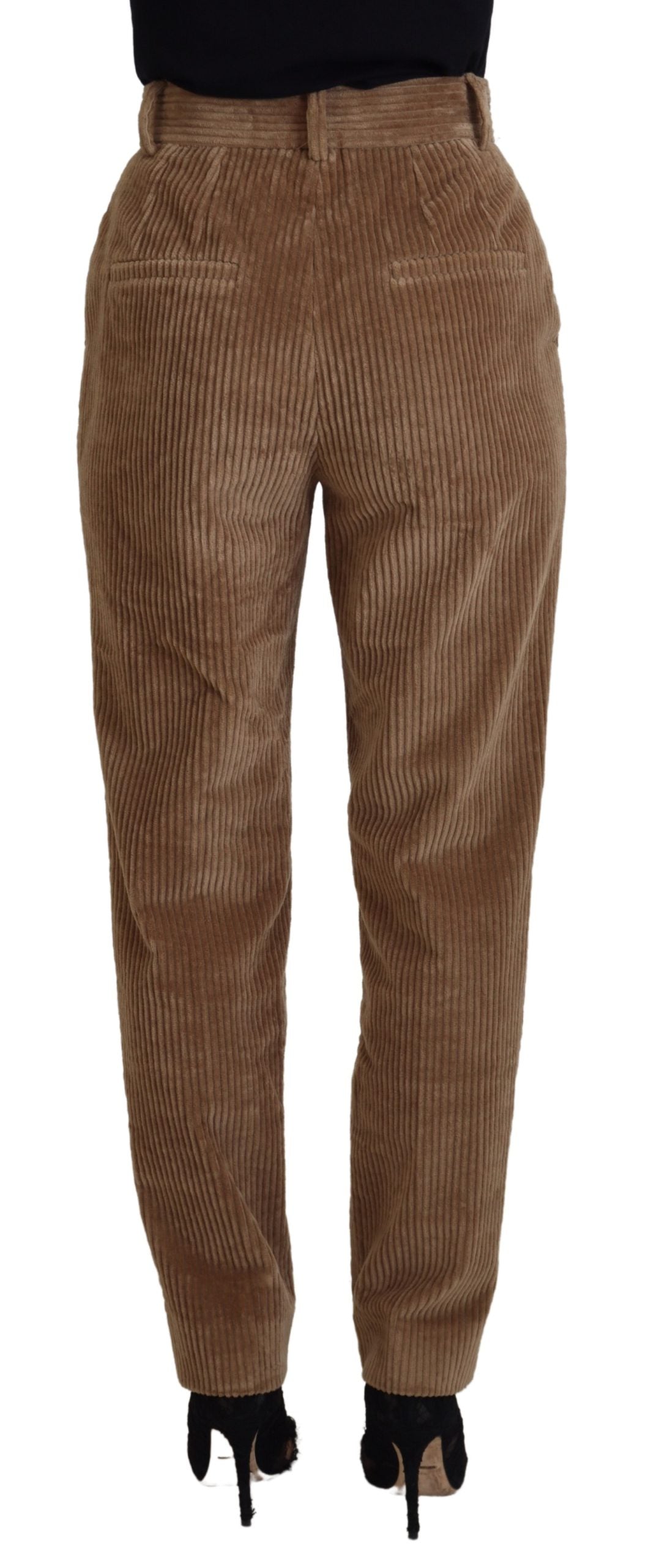 Dolce & Gabbana Elegant Brown Corduroy Pants for Sophisticated Style Dolce & Gabbana