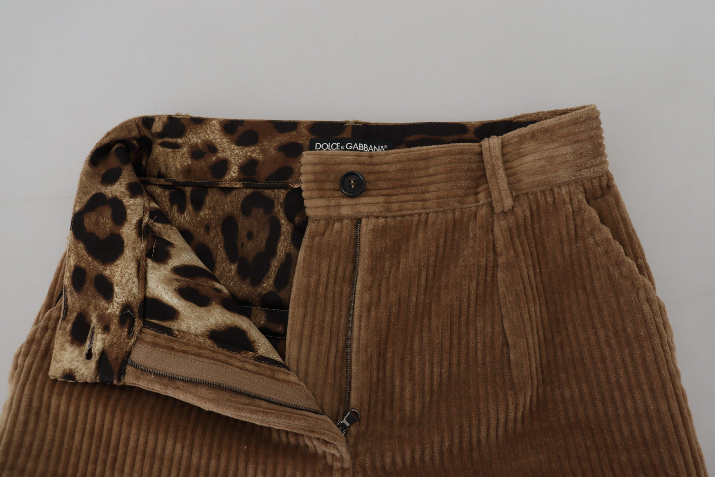 Dolce & Gabbana Elegant Brown Corduroy Pants for Sophisticated Style Dolce & Gabbana