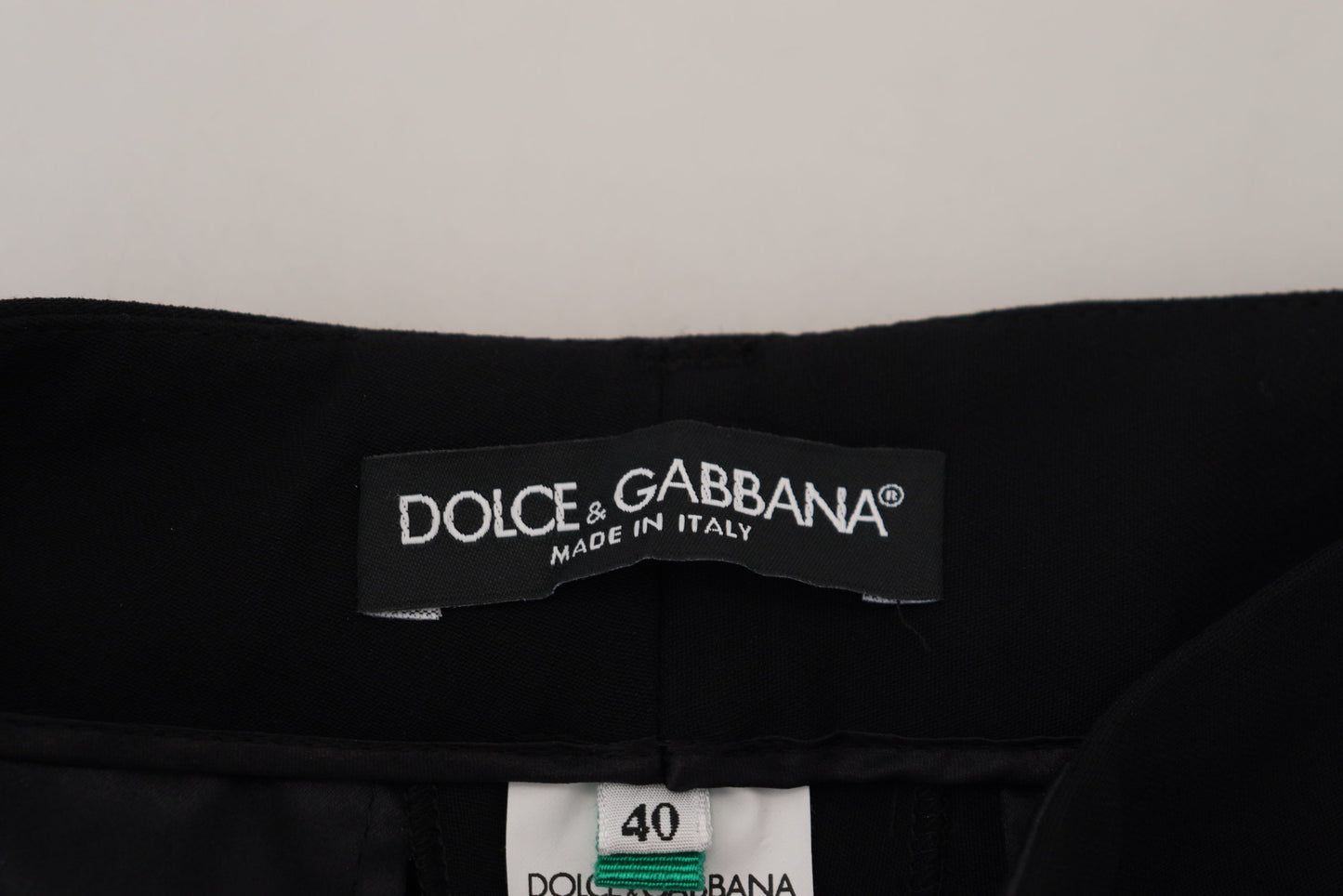 Dolce & Gabbana Elegant Black Wool-Silk Blend Trousers Dolce & Gabbana