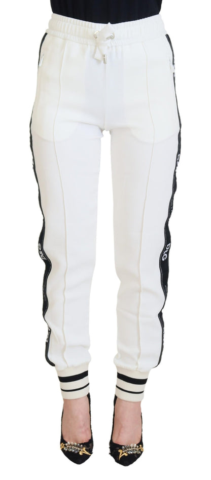 Dolce & Gabbana Chic White Jogger Pants for Elevated Comfort Dolce & Gabbana