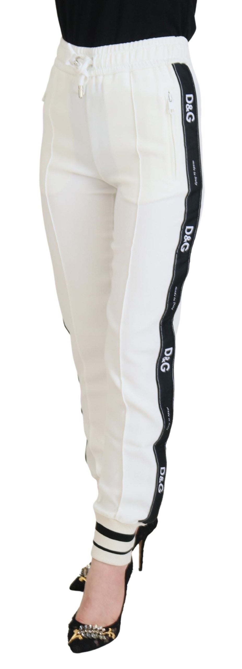 Dolce & Gabbana Chic White Jogger Pants for Elevated Comfort Dolce & Gabbana