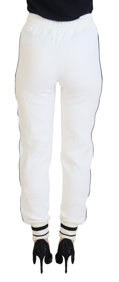 Dolce & Gabbana Chic White Jogger Pants for Elevated Comfort Dolce & Gabbana