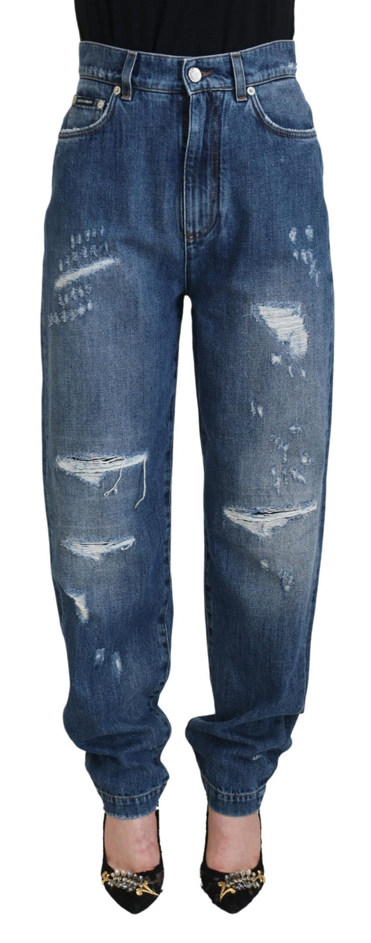 Dolce & Gabbana Elegant Tattered Denim Jeans Dolce & Gabbana