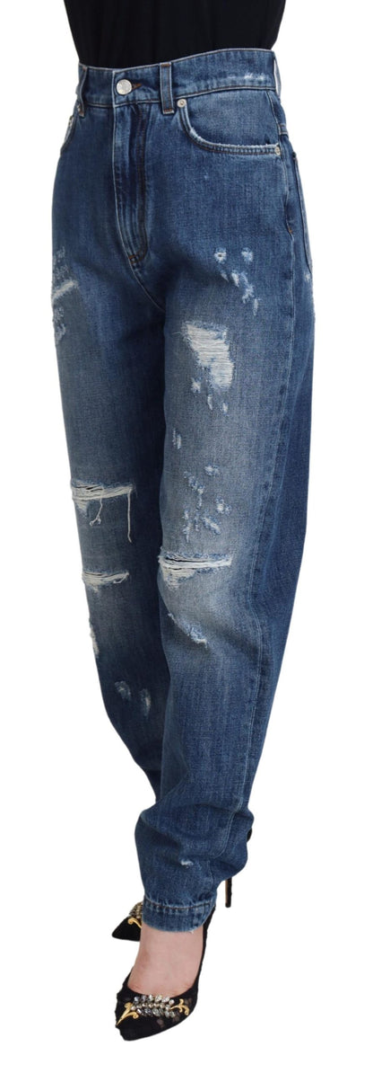 Dolce & Gabbana Elegant Tattered Denim Jeans Dolce & Gabbana