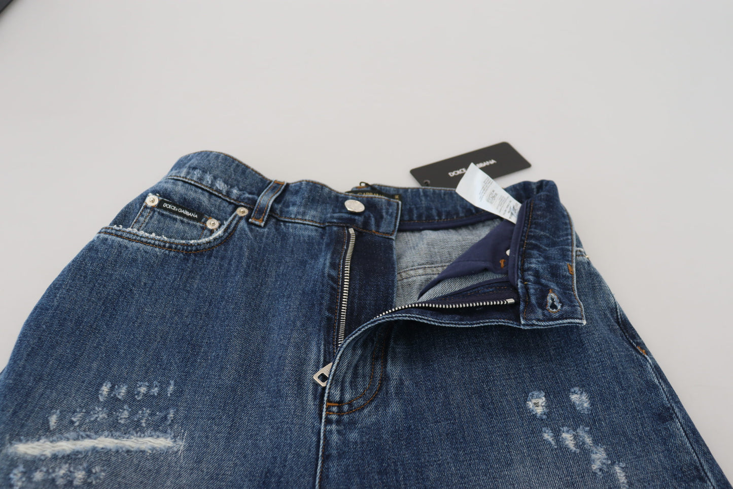 Dolce & Gabbana Elegant Tattered Denim Jeans Dolce & Gabbana