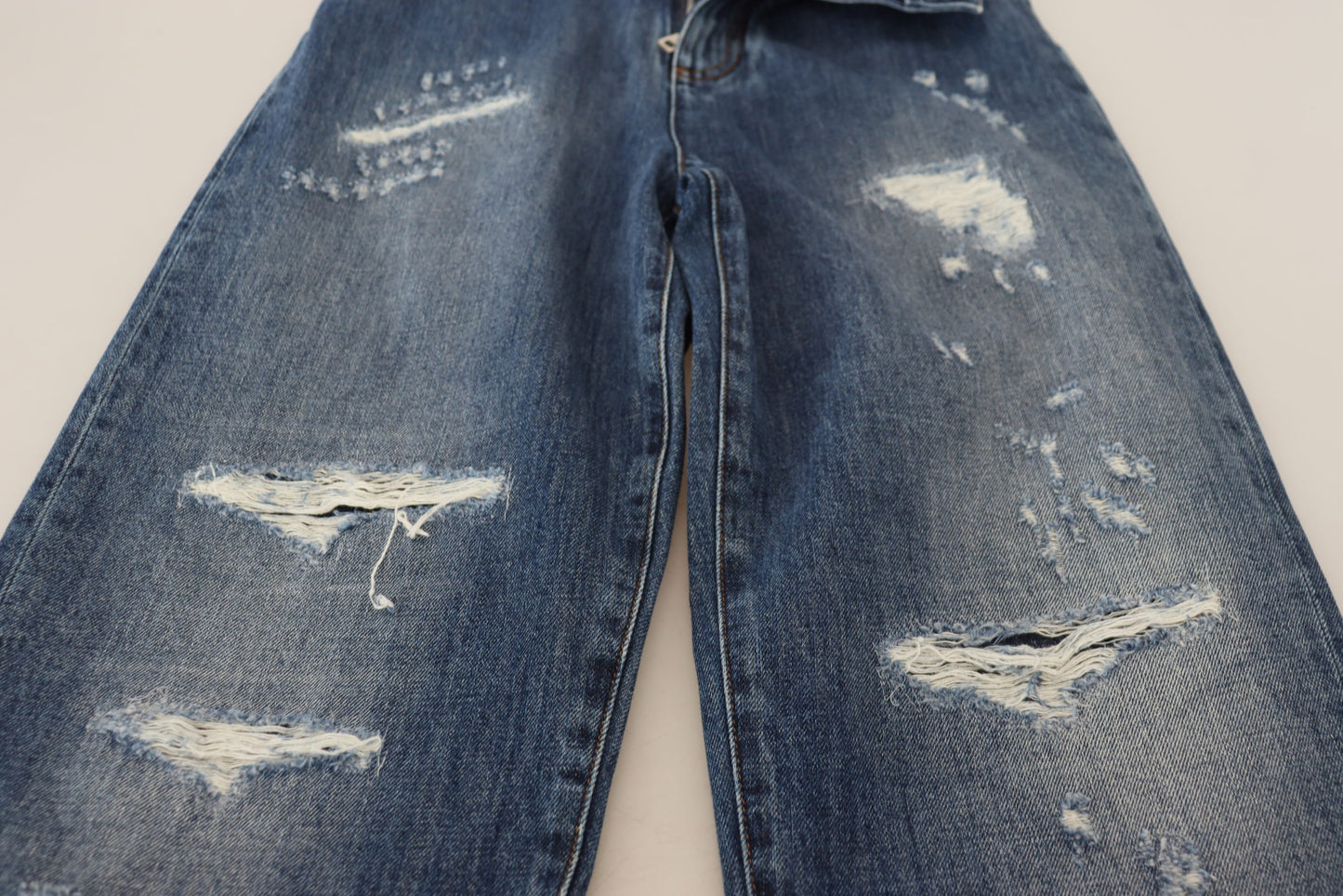 Dolce & Gabbana Elegant Tattered Denim Jeans Dolce & Gabbana