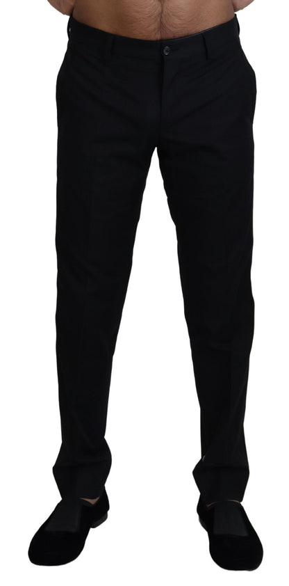 Dolce & Gabbana Elegant Black Cotton Trousers Dolce & Gabbana