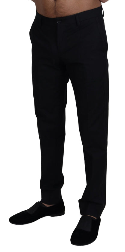 Dolce & Gabbana Elegant Black Cotton Trousers Dolce & Gabbana