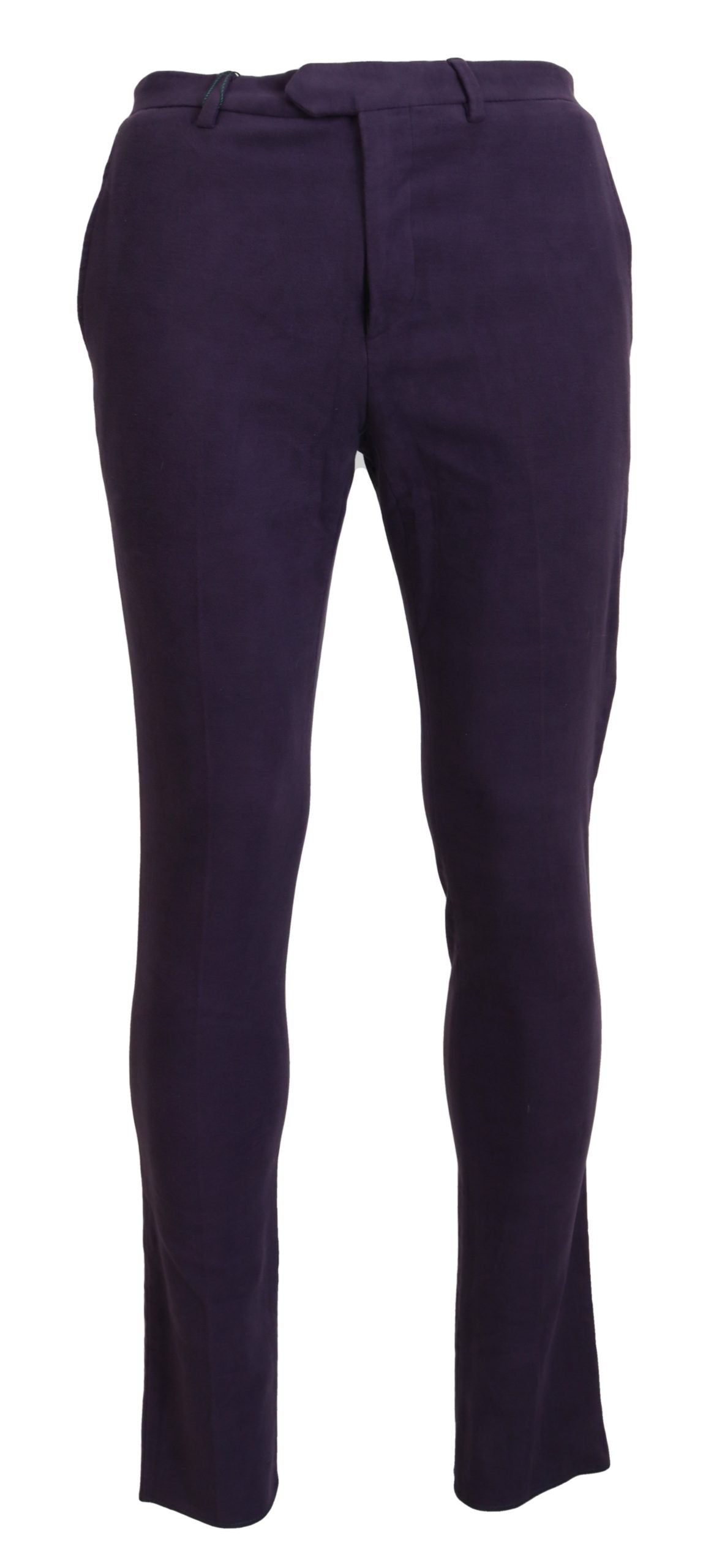 BENCIVENGA Elegant Purple Cotton Trousers BENCIVENGA