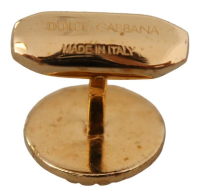 Dolce & Gabbana Elegant Gold Plated Brass Men's Cufflinks Dolce & Gabbana