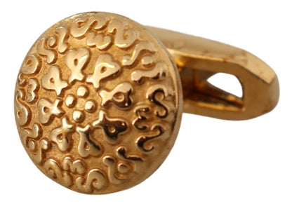 Dolce & Gabbana Elegant Gold Plated Brass Men's Cufflinks Dolce & Gabbana