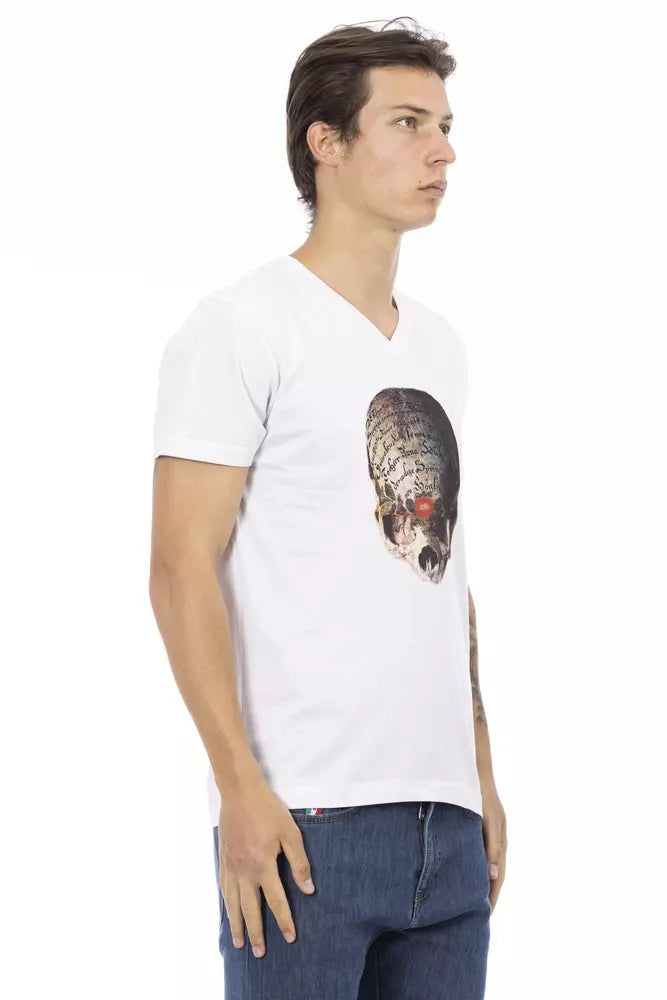 Trussardi Action White Cotton Men T-Shirt Trussardi Action