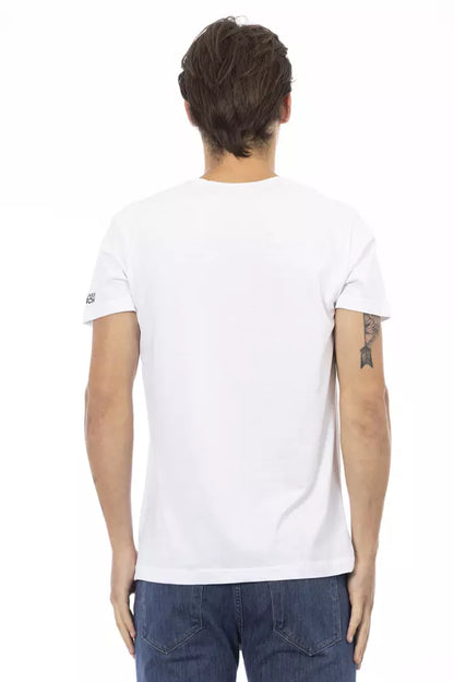 Trussardi Action White Cotton Men T-Shirt Trussardi Action