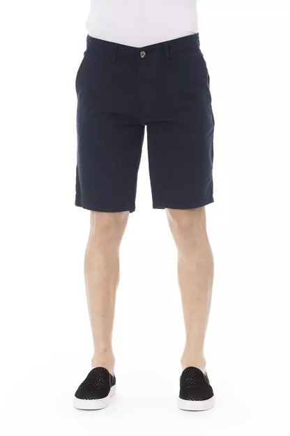 Baldinini Trend Blue Cotton Men Bermuda Short Baldinini Trend