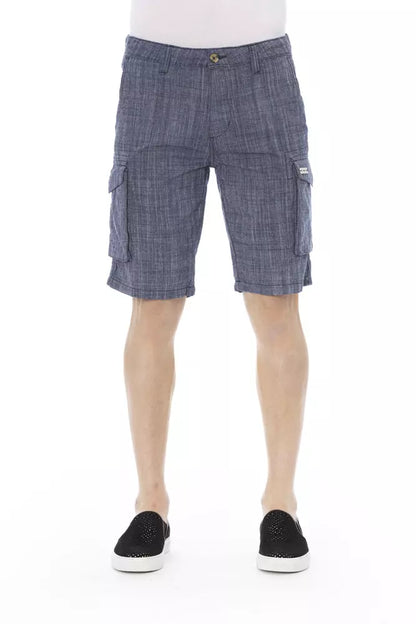 Baldinini Trend Blue Cotton Men's Cargo Short Baldinini Trend