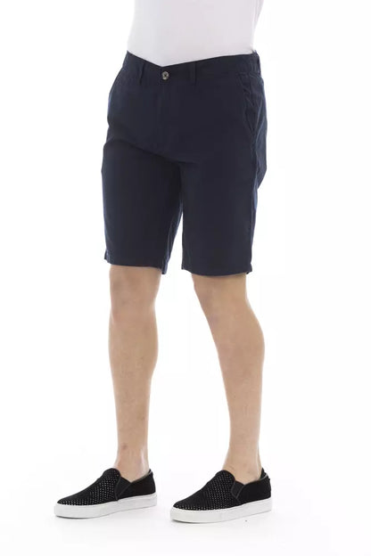 Baldinini Trend Blue Cotton Men Bermuda Short Baldinini Trend