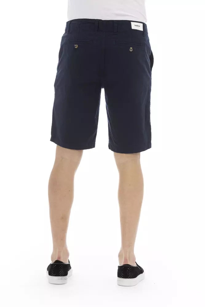 Baldinini Trend Blue Cotton Men Bermuda Short Baldinini Trend