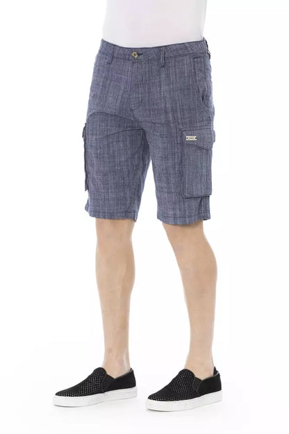 Baldinini Trend Blue Cotton Men's Cargo Short Baldinini Trend