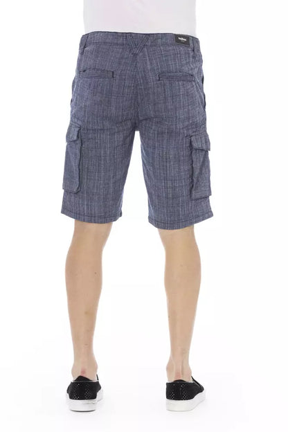 Baldinini Trend Blue Cotton Men's Cargo Short Baldinini Trend