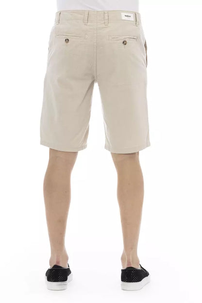 Baldinini Trend Beige Cotton Men Bermuda Short Baldinini Trend