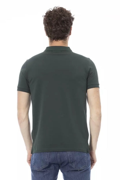 Baldinini Trend Green Cotton Men Polo Baldinini Trend