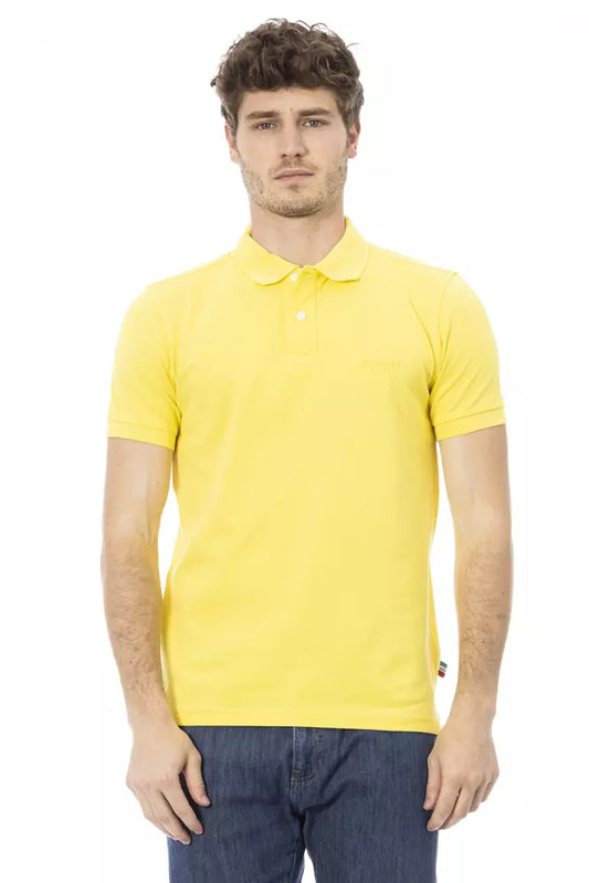 Baldinini Trend Yellow Cotton Men Polo Baldinini Trend