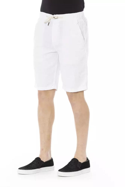 Baldinini Trend White Cotton Men Bermuda Short Baldinini Trend