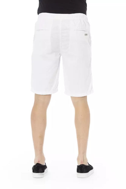 Baldinini Trend White Cotton Men Bermuda Short Baldinini Trend