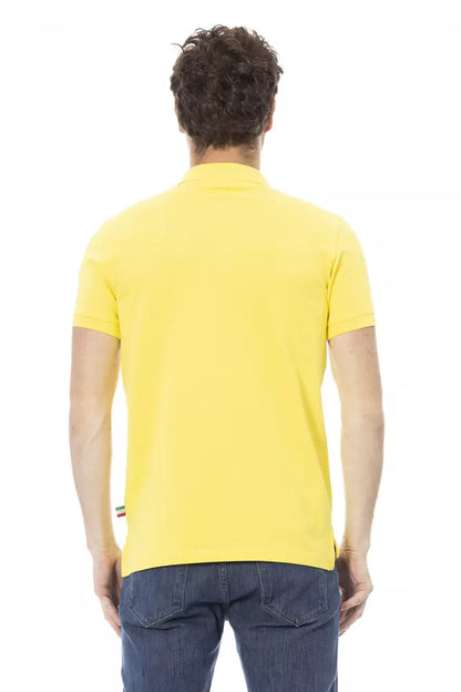 Baldinini Trend Yellow Cotton Men Polo Baldinini Trend