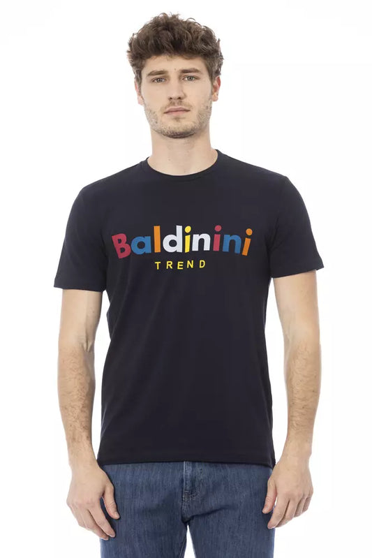 Baldinini Trend Blue Cotton Men T-Shirt Baldinini Trend