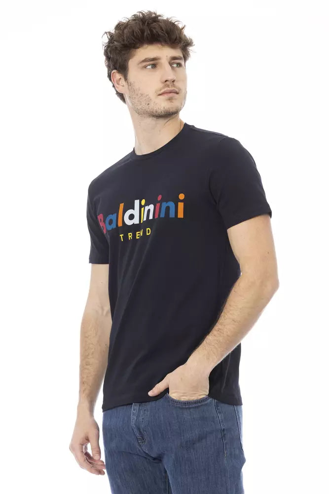 Baldinini Trend Blue Cotton Men T-Shirt Baldinini Trend