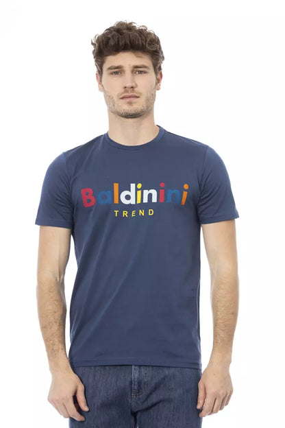 Baldinini Trend Blue Cotton Men T-Shirt Baldinini Trend