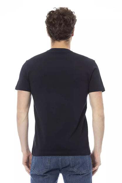 Baldinini Trend Blue Cotton Men T-Shirt Baldinini Trend