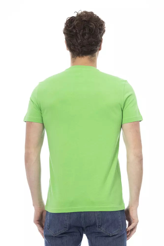 Baldinini Trend Green Cotton Men T-Shirt Baldinini Trend