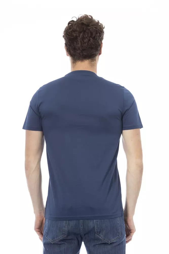 Baldinini Trend Blue Cotton Men T-Shirt Baldinini Trend