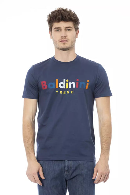 Baldinini Trend Blue Cotton Men T-Shirt Baldinini Trend