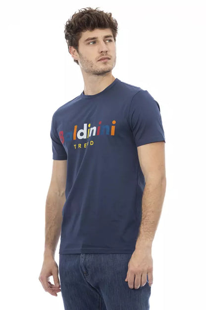 Baldinini Trend Blue Cotton Men T-Shirt Baldinini Trend