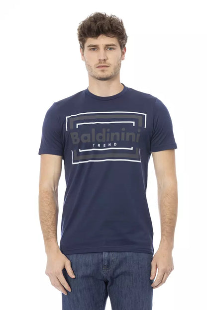 Baldinini Trend Blue Cotton Men T-Shirt Baldinini Trend