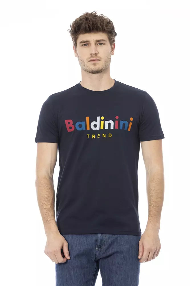 Baldinini Trend Blue Cotton Men T-Shirt Baldinini Trend