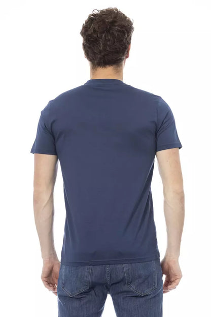 Baldinini Trend Blue Cotton Men T-Shirt Baldinini Trend