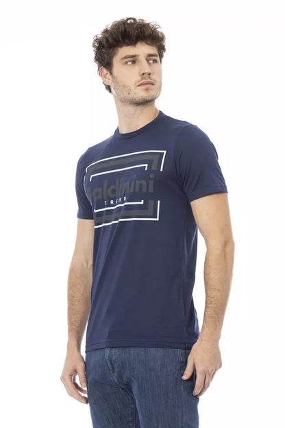 Baldinini Trend Blue Cotton Men T-Shirt Baldinini Trend