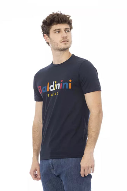 Baldinini Trend Blue Cotton Men T-Shirt Baldinini Trend