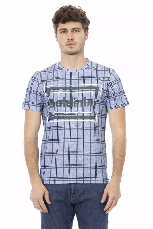 Baldinini Trend Light Blue Cotton Men T-Shirt Baldinini Trend