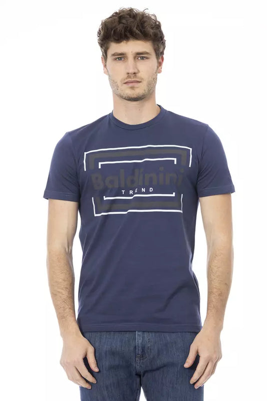 Baldinini Trend Blue Cotton Men T-Shirt Baldinini Trend