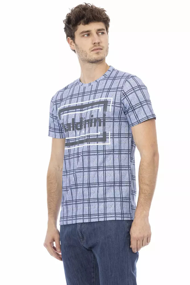 Baldinini Trend Light Blue Cotton Men T-Shirt Baldinini Trend