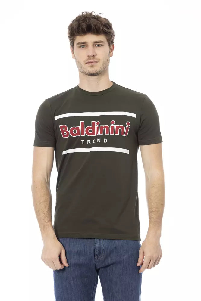 Baldinini Trend Green Cotton Men T-Shirt Baldinini Trend