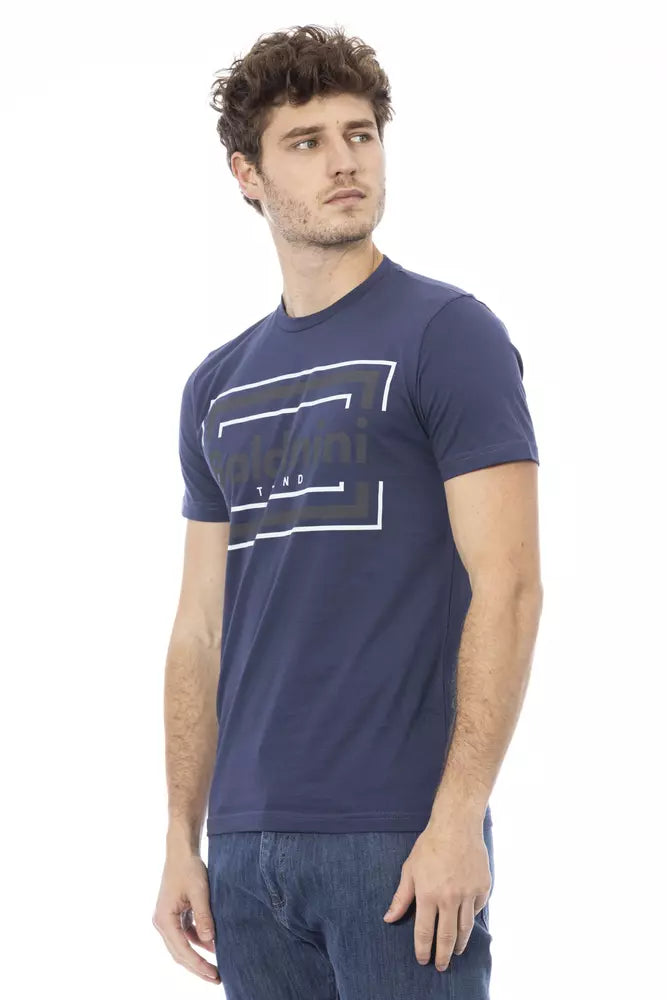 Baldinini Trend Blue Cotton Men T-Shirt Baldinini Trend