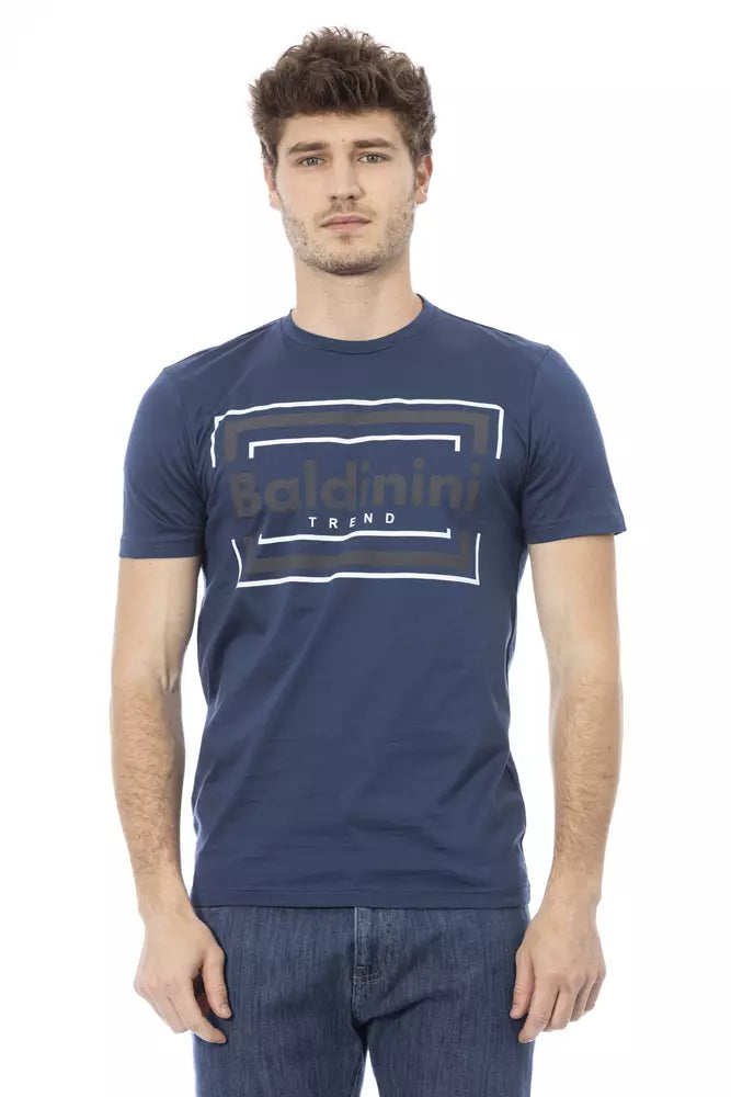 Baldinini Trend Blue Cotton Men T-Shirt Baldinini Trend