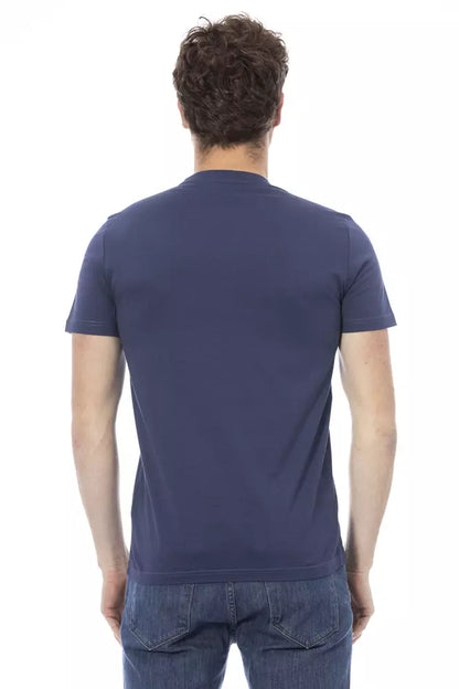 Baldinini Trend Blue Cotton Men T-Shirt Baldinini Trend